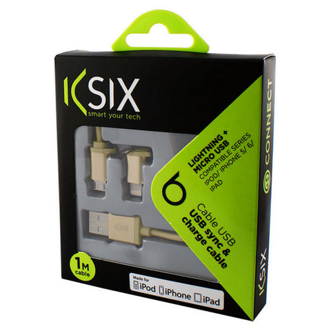 USB Cable to Micro USB and Lightning KSIX USB Cable to Micro USB and Lightning KSIX