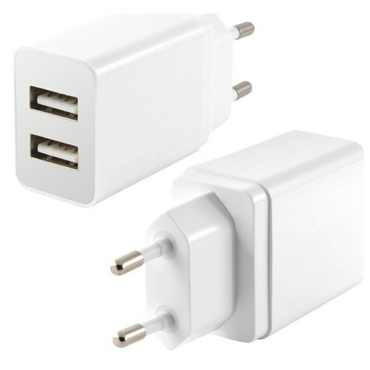 Wall Charger KSIX 2 USB 2.4A White Wall Charger KSIX 2 USB 2.4A White