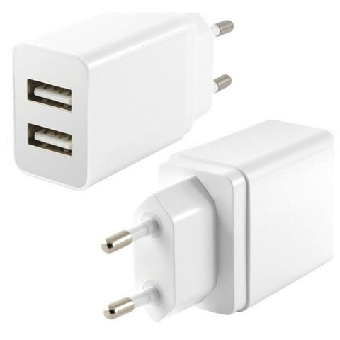 Wall Charger KSIX 2 USB 2.4A White Wall Charger KSIX 2 USB 2.4A White