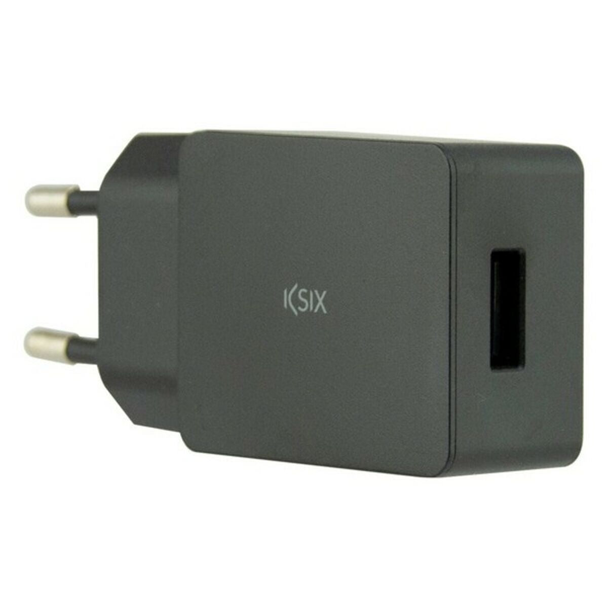 Wall Charger + USB A to USB C Cable KSIX USB Black Wall Charger + USB A to USB C Cable KSIX USB Black