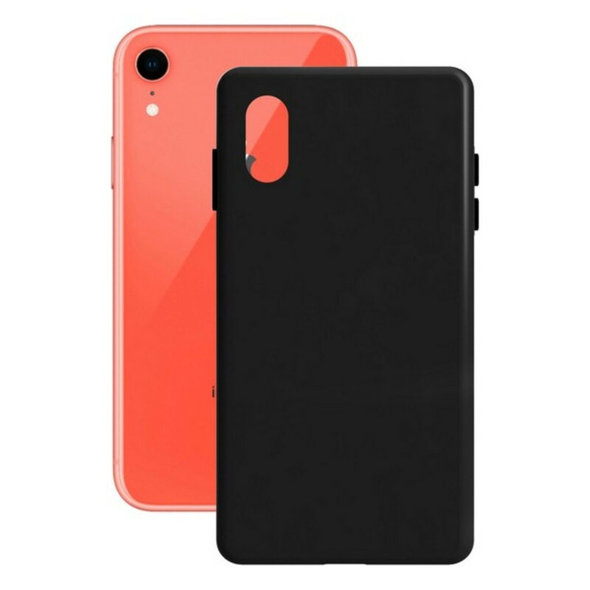 Mobile cover IPHONE XR KSIX Black Rigid Iphone XR Mobile cover IPHONE XR KSIX Black Rigid Iphone XR