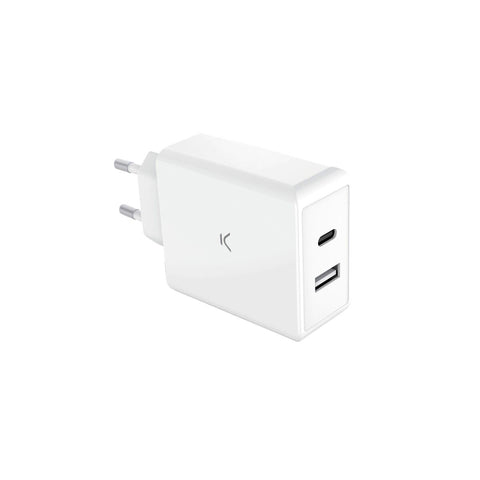Wall Charger KSIX White 45 W Wall Charger KSIX White 45 W
