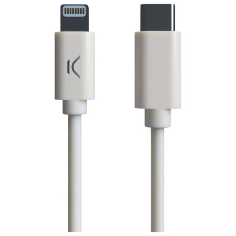 USB-C to Lightning Cable KSIX MFI (1 m) White USB-C to Lightning Cable KSIX MFI (1 m) White