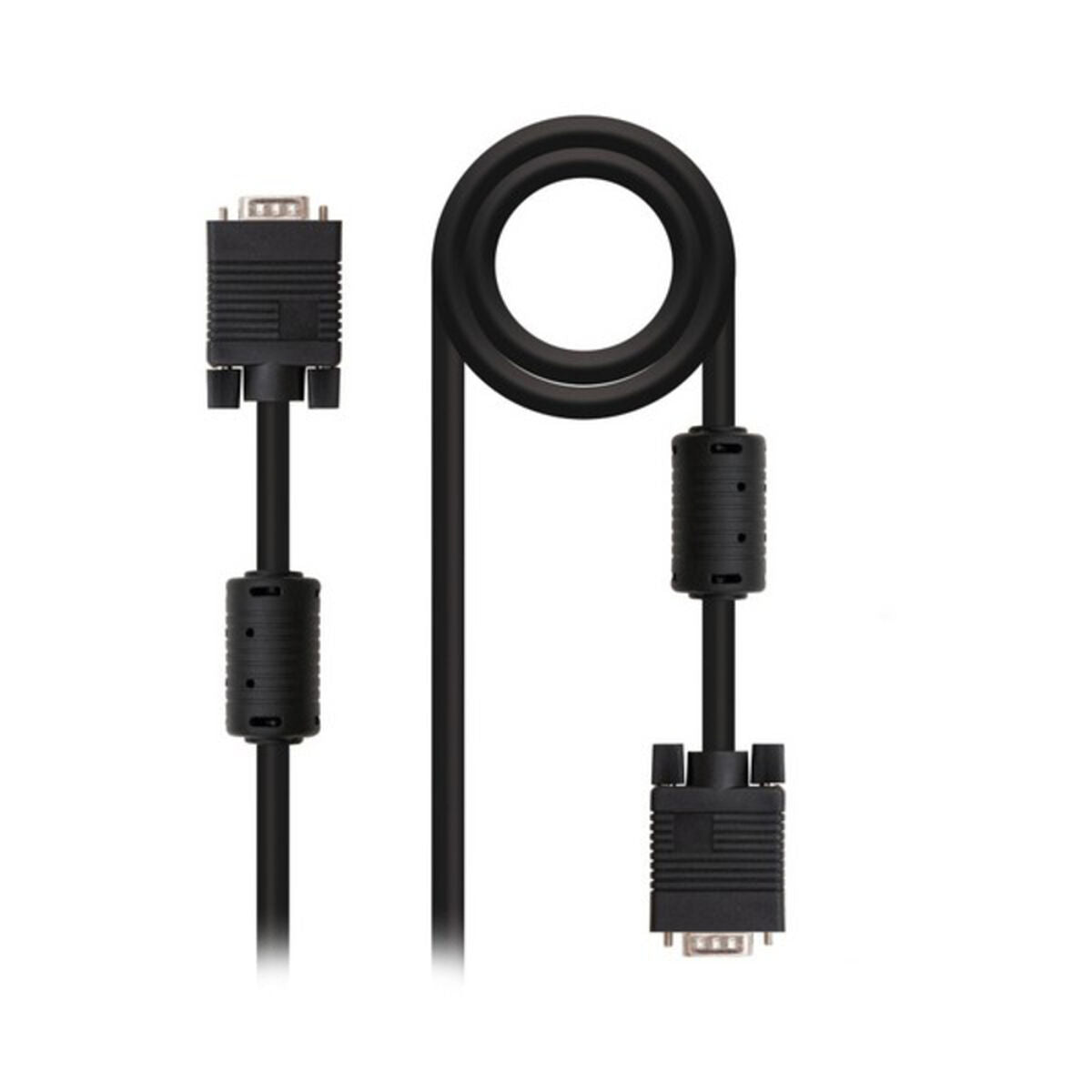 VGA Cable NANOCABLE 10.15.01 Black VGA Cable NANOCABLE 10.15.01 Black