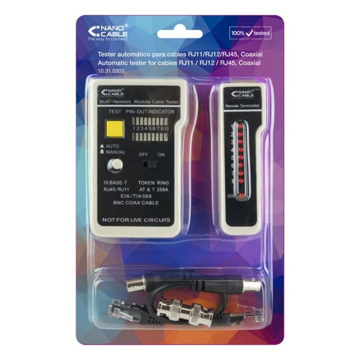 UTP Category 6 Rigid Network Cable RJ11/RJ12/RJ45, coaxial NANOCABLE 10.31.0303 White/Black UTP Category 6 Rigid Network Cable RJ11/RJ12/RJ45, coaxial NANOCABLE 10.31.0303 White/Black