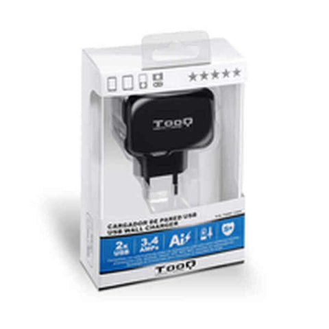 Wall Charger TooQ TQWC-1S02 USB 17W Black 17 W Wall Charger TooQ TQWC-1S02 USB 17W Black 17 W