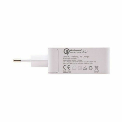USB Wall Charger TooQ TQWC-2SC03WT White 48 W USB Wall Charger TooQ TQWC-2SC03WT White 48 W