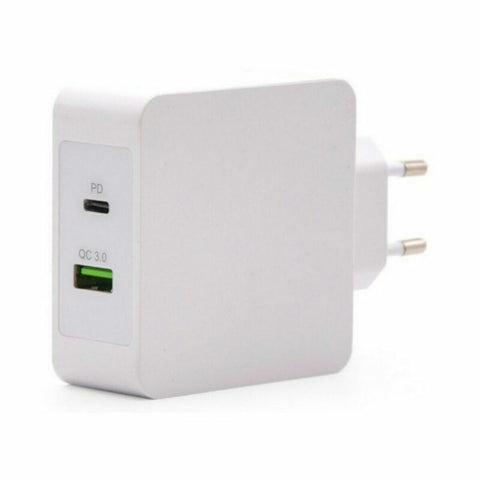 USB Wall Charger TooQ TQWC-2SC03WT White 48 W USB Wall Charger TooQ TQWC-2SC03WT White 48 W