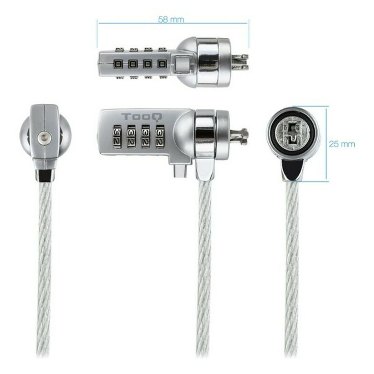 Security Cable TooQ TQCLKC0015 1,5 m Security Cable TooQ TQCLKC0015 1,5 m