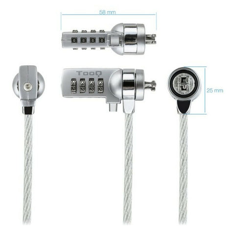 Security Cable TooQ TQCLKC0015 1,5 m Security Cable TooQ TQCLKC0015 1,5 m