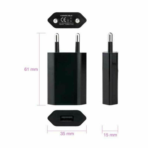 Usb Charger TooQ 10.10.2002 Black 5 W Usb Charger TooQ 10.10.2002 Black 5 W