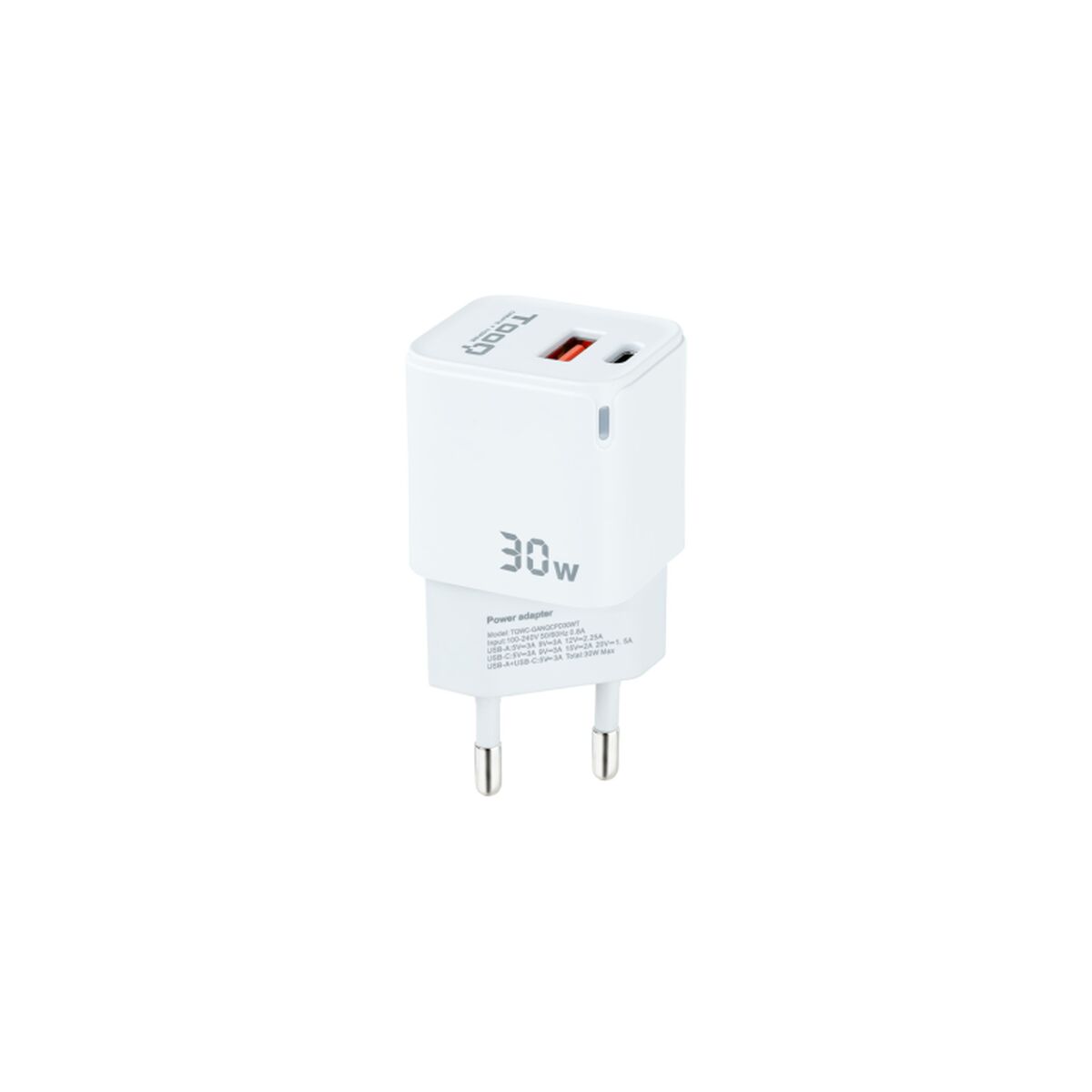 Wall Charger TooQ TQWC-GANQCPD30WT Wall Charger TooQ TQWC-GANQCPD30WT
