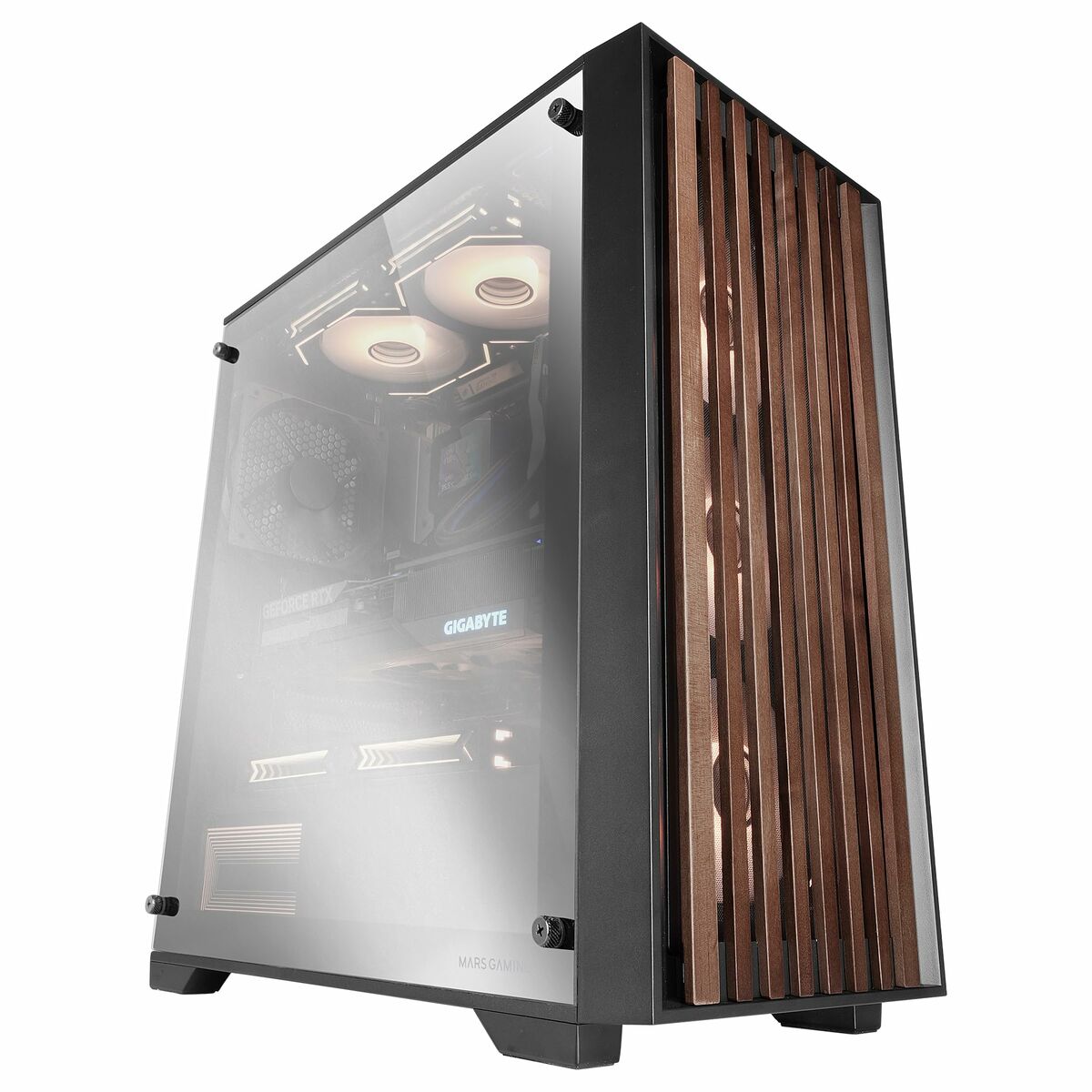 ATX Semi-tower Box Mars Gaming MCWOODDC Black ATX Semi-tower Box Mars Gaming MCWOODDC Black