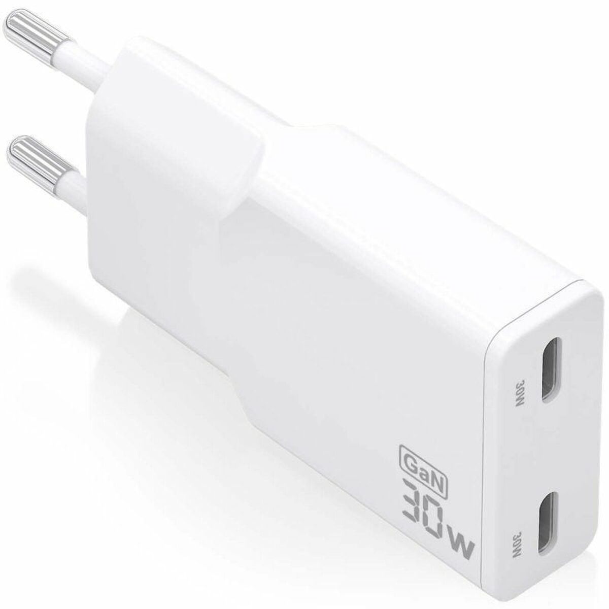 Wall Charger Aisens ASCH-30W2P048-W White 30 W Wall Charger Aisens ASCH-30W2P048-W White 30 W