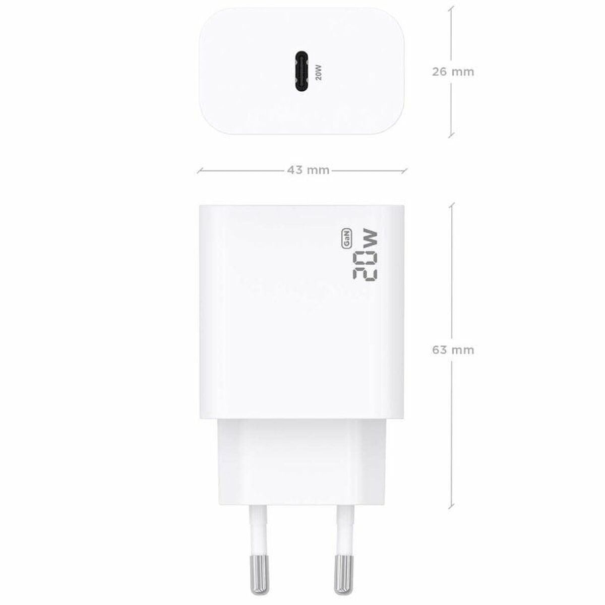 Wall Charger Aisens A110-0938 White 20 W Wall Charger Aisens A110-0938 White 20 W