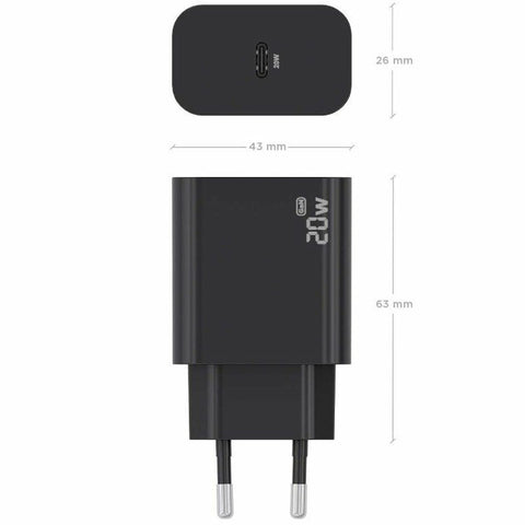 Wall Charger Aisens A110-0939 Black 20 W Wall Charger Aisens A110-0939 Black 20 W