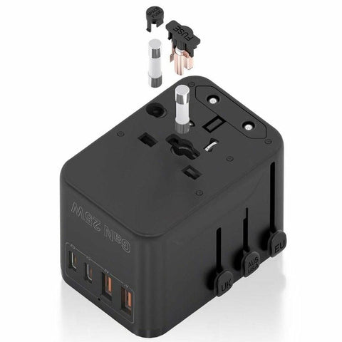 Wall Charger Aisens ASPS-2A2C08-BK 25 W Black Wall Charger Aisens ASPS-2A2C08-BK 25 W Black
