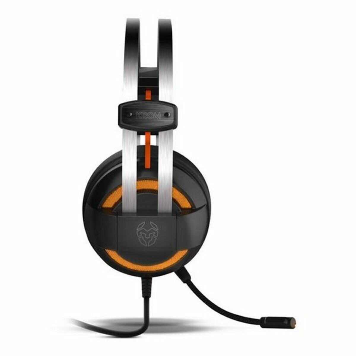 Gaming Headset with Microphone Krom NXKROMKDE Black Black/Orange Gaming Headset with Microphone Krom NXKROMKDE Black Black/Orange