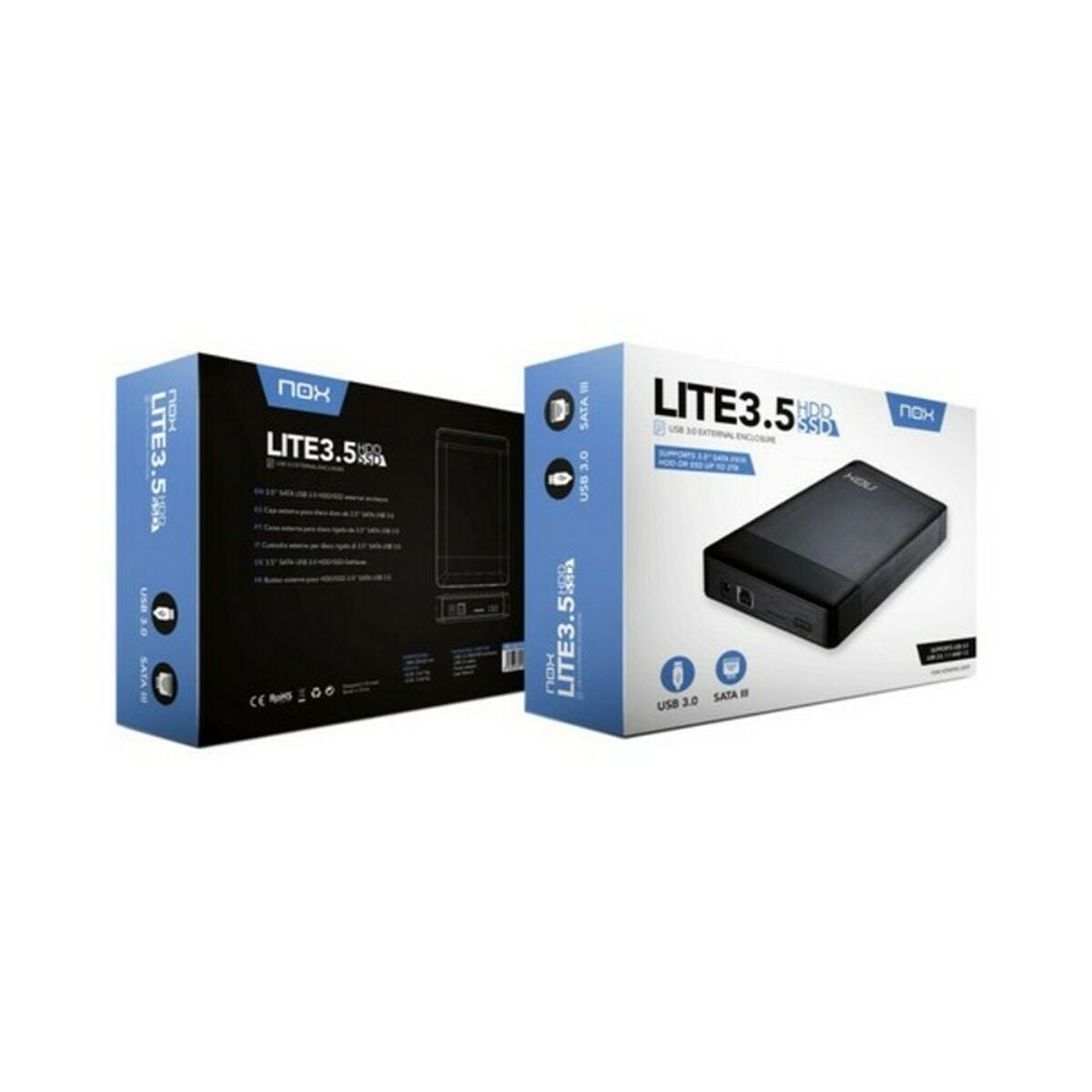 External Box Nox-Xtreme NXLITEHDD35 Black 3,5" External Box Nox-Xtreme NXLITEHDD35 Black 3,5"