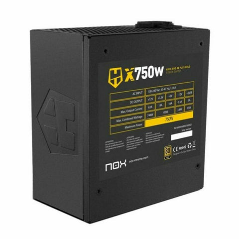 Gaming Power Supply Nox-Xtreme Hummer X750W 750 W 80 Plus Gold Gaming Power Supply Nox-Xtreme Hummer X750W 750 W 80 Plus Gold