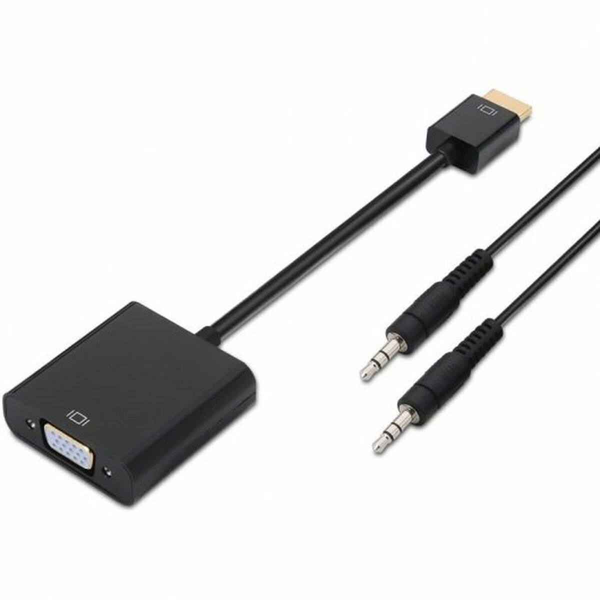 HDMI toS VGA with Audio Adapter Aisens A122-0126 Black 10 cm HDMI toS VGA with Audio Adapter Aisens A122-0126 Black 10 cm