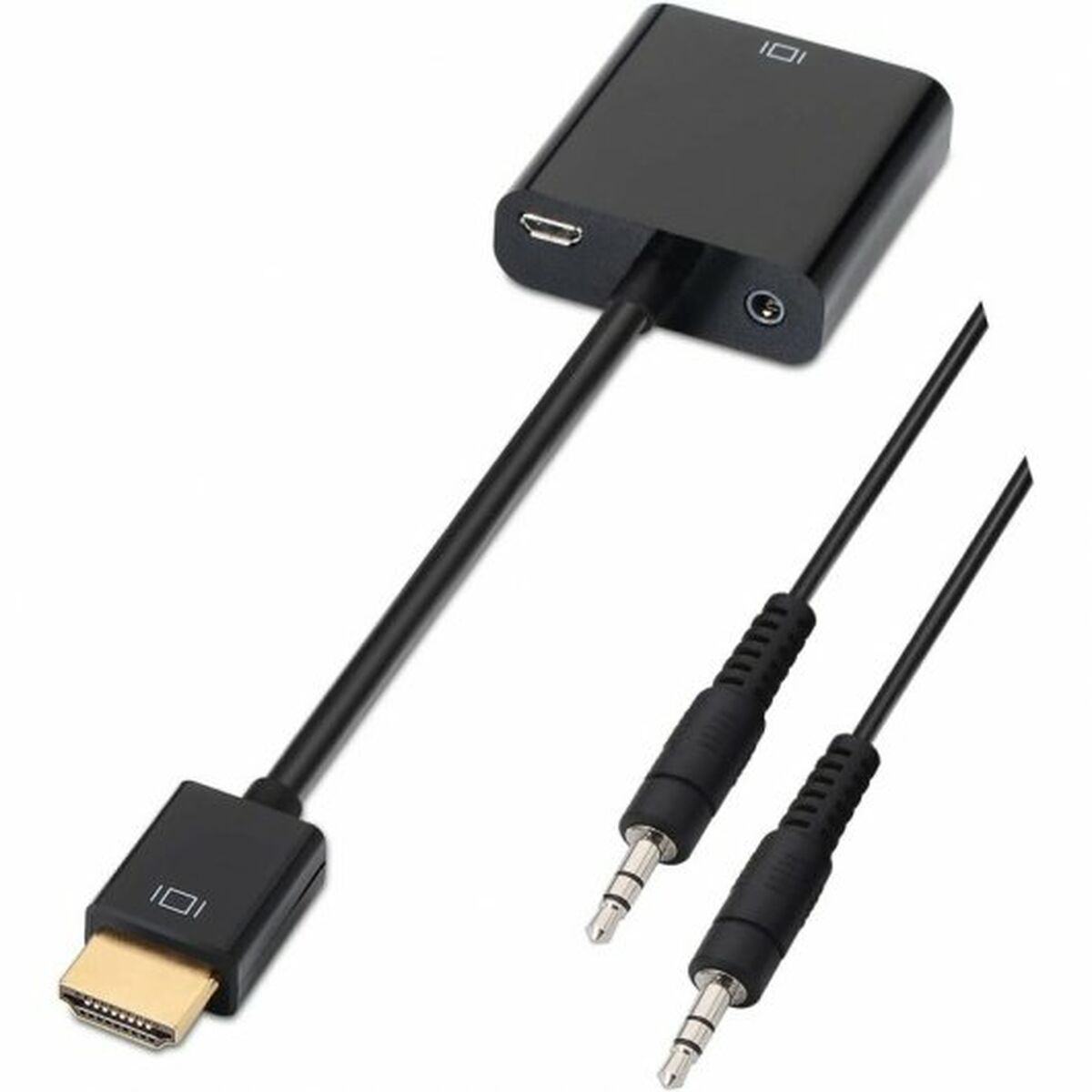 HDMI toS VGA with Audio Adapter Aisens A122-0126 Black 10 cm HDMI toS VGA with Audio Adapter Aisens A122-0126 Black 10 cm