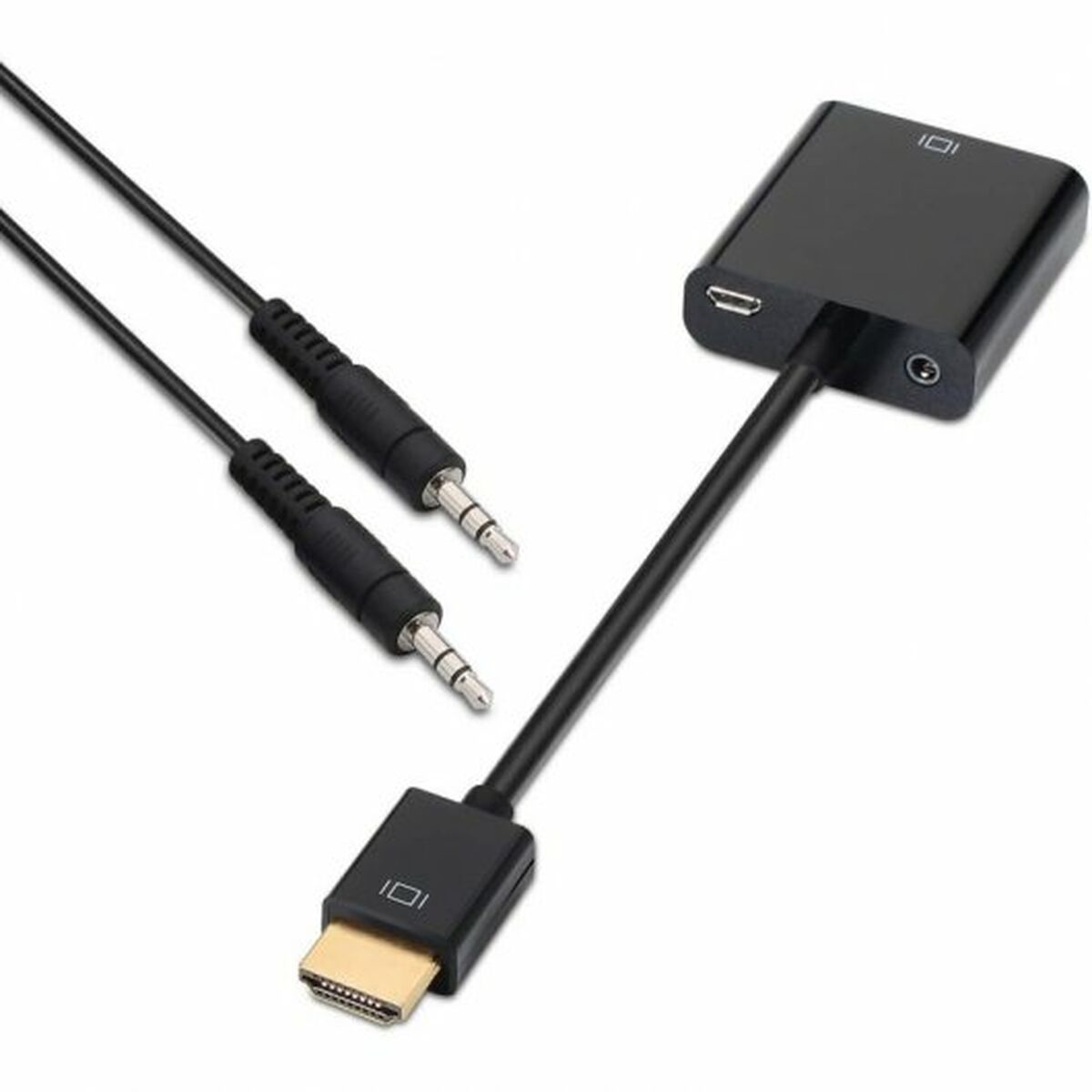 HDMI toS VGA with Audio Adapter Aisens A122-0126 Black 10 cm HDMI toS VGA with Audio Adapter Aisens A122-0126 Black 10 cm