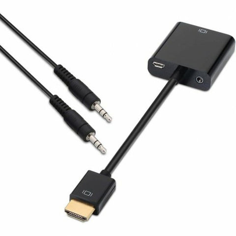 HDMI toS VGA with Audio Adapter Aisens A122-0126 Black 10 cm HDMI toS VGA with Audio Adapter Aisens A122-0126 Black 10 cm