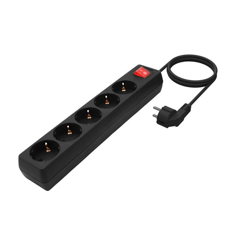 Power Socket - 5 sockets with Switch Aisens A154-0652 Black 1,4 m Power Socket - 5 sockets with Switch Aisens A154-0652 Black 1,4 m