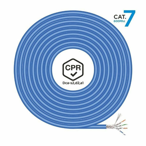 FTP Category 7 Rigid Network Cable Aisens AWG23 Blue 100 m FTP Category 7 Rigid Network Cable Aisens AWG23 Blue 100 m