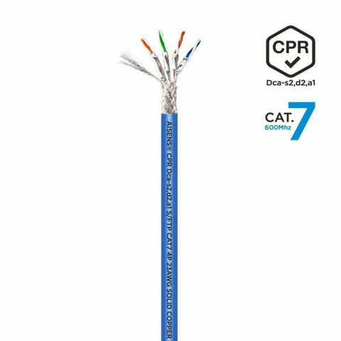 FTP Category 7 Rigid Network Cable Aisens AWG23 Blue 100 m FTP Category 7 Rigid Network Cable Aisens AWG23 Blue 100 m
