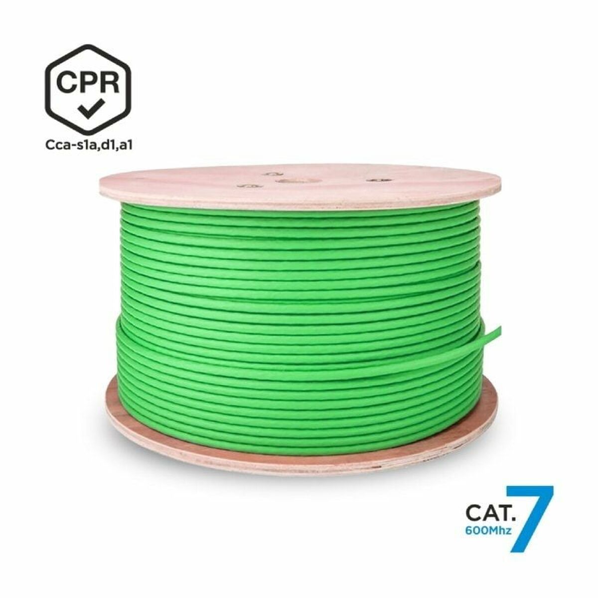 FTP Category 7 Rigid Network Cable Aisens AWG23 Green 305 m FTP Category 7 Rigid Network Cable Aisens AWG23 Green 305 m