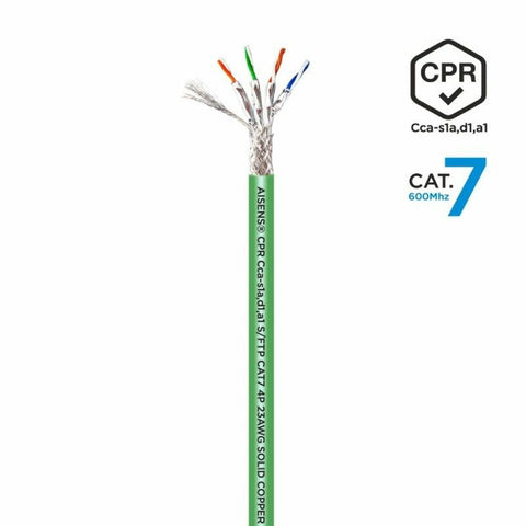 FTP Category 7 Rigid Network Cable Aisens AWG23 Green 305 m FTP Category 7 Rigid Network Cable Aisens AWG23 Green 305 m