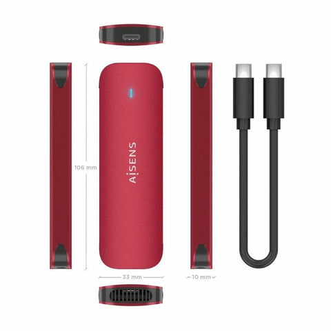 Hard drive case Aisens ASM2-027RED Hard drive case Aisens ASM2-027RED