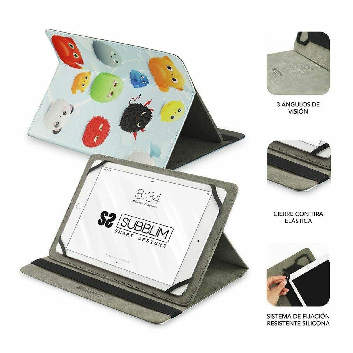 Tablet cover Subblim SUB-CUT-4TC001 Multicolour Printed Tablet cover Subblim SUB-CUT-4TC001 Multicolour Printed