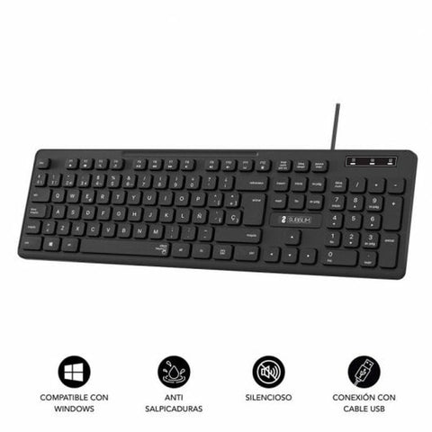 Numeric keyboard Subblim Black Numeric keyboard Subblim Black