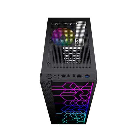 ATX Semi-tower Box GEMBIRD Fornax 2500 ARGB Black Multicolour ATX Semi-tower Box GEMBIRD Fornax 2500 ARGB Black Multicolour