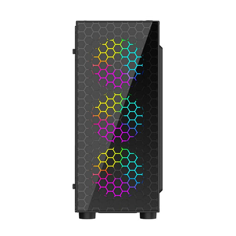 ATX Semi-tower Box GEMBIRD CCC-FC-500 Black Multicolour ATX Semi-tower Box GEMBIRD CCC-FC-500 Black Multicolour