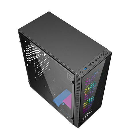 ATX Semi-tower Box GEMBIRD CCC-FC-500 Black Multicolour ATX Semi-tower Box GEMBIRD CCC-FC-500 Black Multicolour