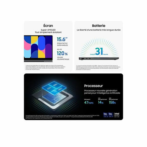 Laptop Samsung Galaxy Book5 360 Intel Core Ultra 5 226V 15,6" 16 GB RAM 512 GB SSD Laptop Samsung Galaxy Book5 360 Intel Core Ultra 5 226V 15,6" 16 GB RAM 512 GB SSD