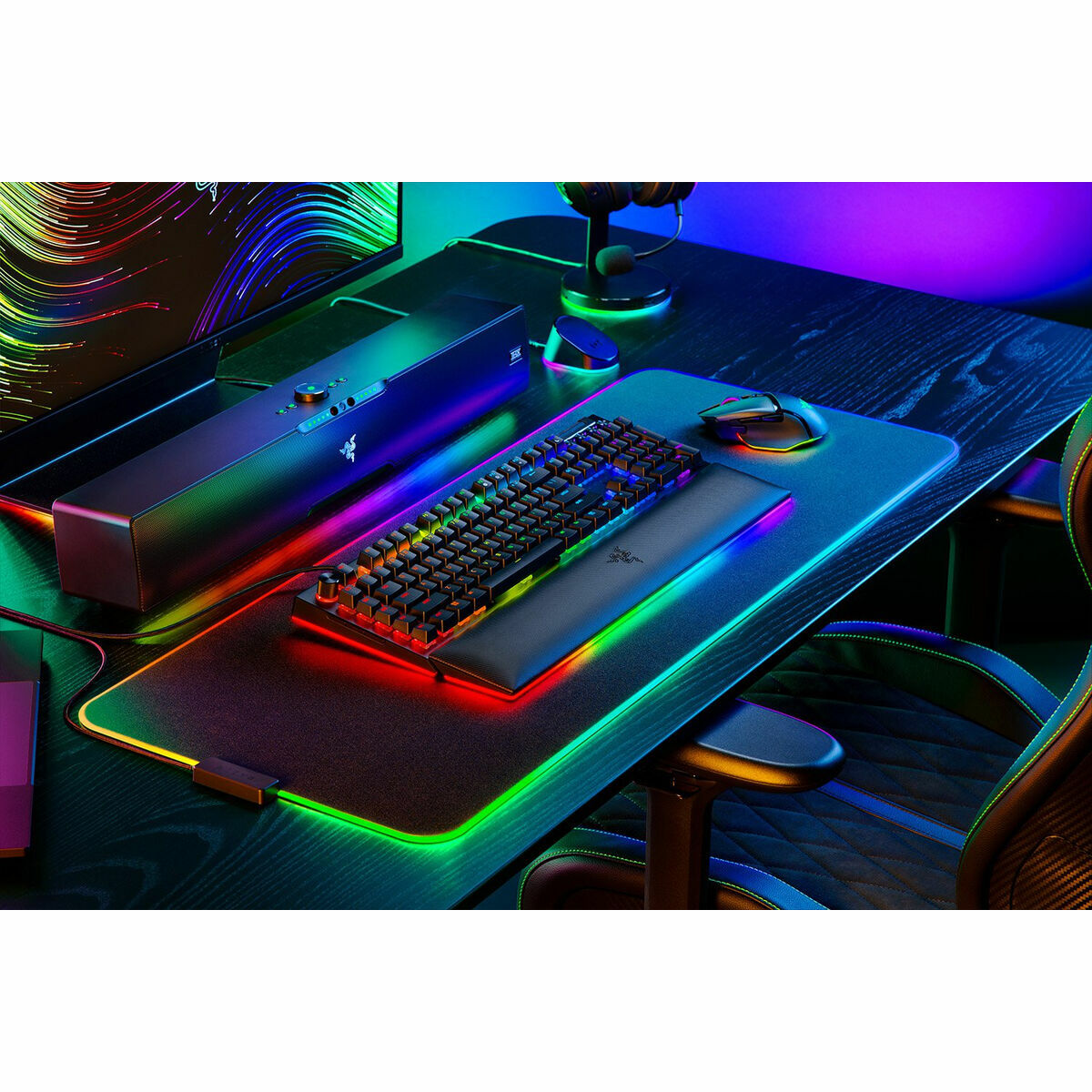 Gaming Keyboard Razer RZ03-04680100-R3M1 Black Green Qwerty US Gaming Keyboard Razer RZ03-04680100-R3M1 Black Green Qwerty US