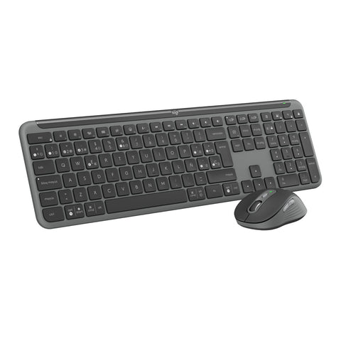 Keyboard and Mouse Logitech MK950 Graphite Spanish Qwerty Keyboard and Mouse Logitech MK950 Graphite Spanish Qwerty