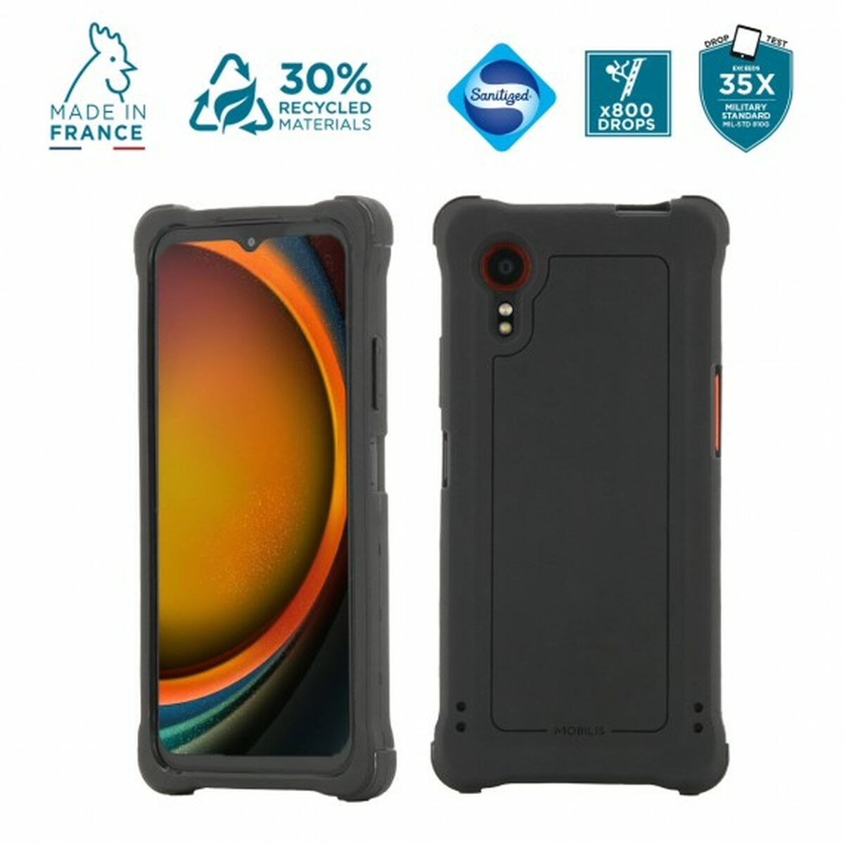 Mobile cover Mobilis 054016 Black Grey Mobile cover Mobilis 054016 Black Grey