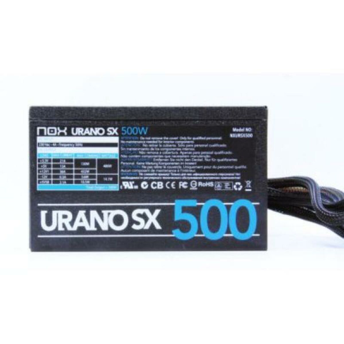 Power supply Nox-Xtreme Urano SX ATX 500 W CE & RoHS, FCC Power supply Nox-Xtreme Urano SX ATX 500 W CE & RoHS, FCC