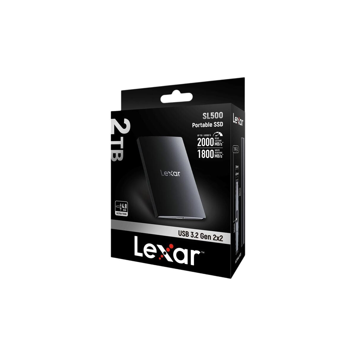 External Hard Drive Lexar SL200 Black 2 TB SSD External Hard Drive Lexar SL200 Black 2 TB SSD