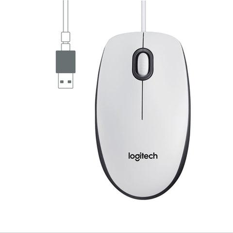 Mouse with Cable and Optical Sensor Logitech M100 White 1000 dpi Mouse with Cable and Optical Sensor Logitech M100 White 1000 dpi