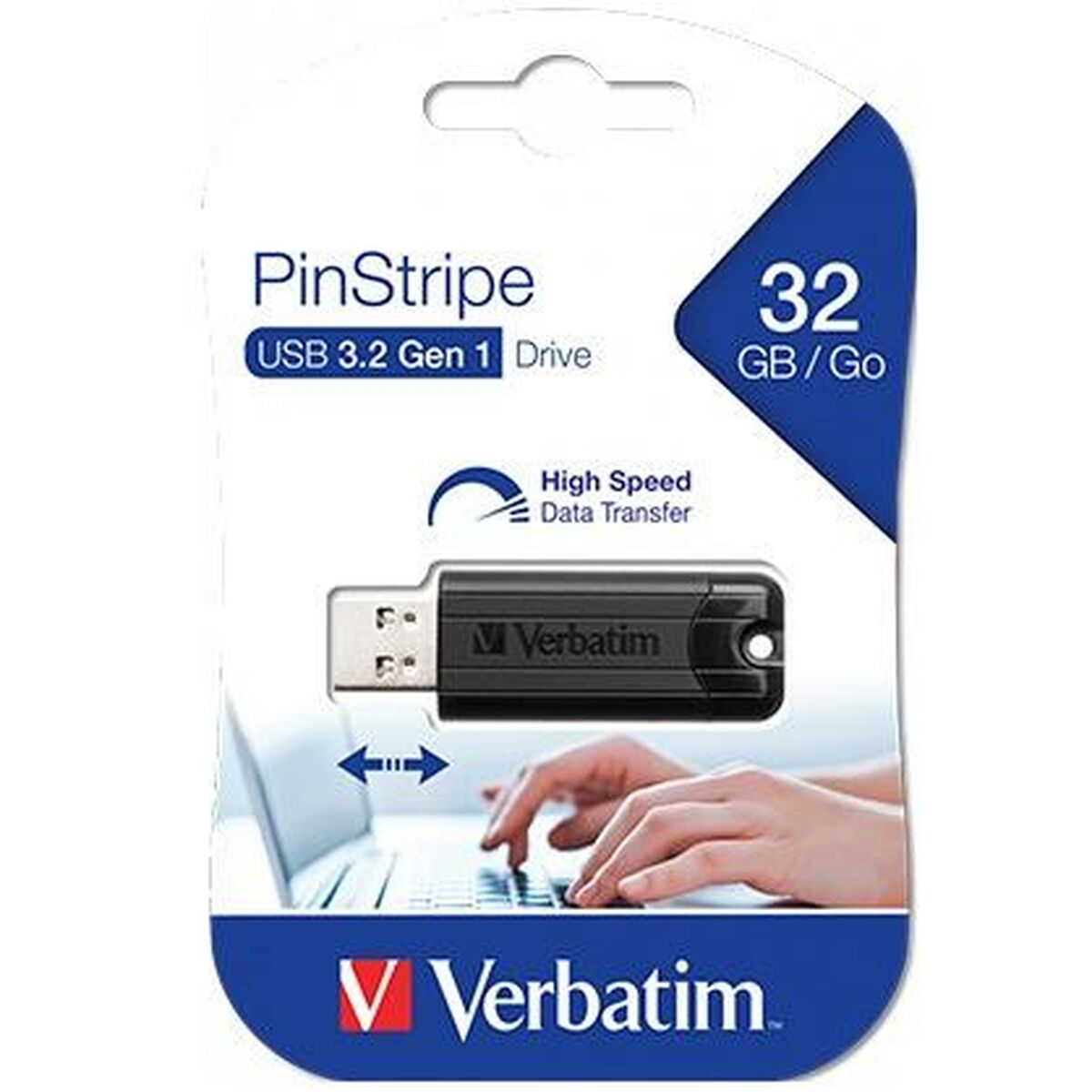 USB stick Verbatim Pinstripe Black 32 GB USB stick Verbatim Pinstripe Black 32 GB