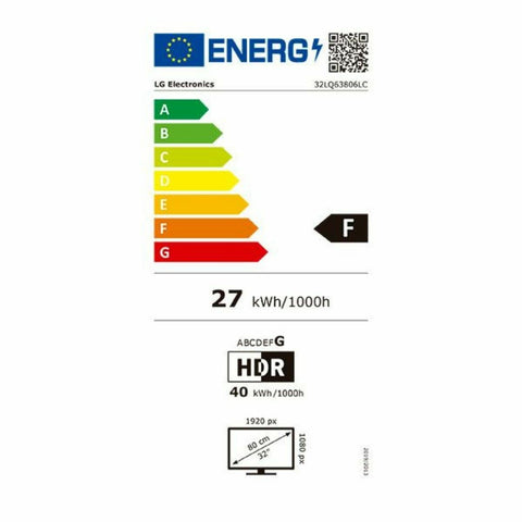 Smart TV LG 32LQ63806LC Full HD 32" LED HDR HDR10 PRO Smart TV LG 32LQ63806LC Full HD 32" LED HDR HDR10 PRO