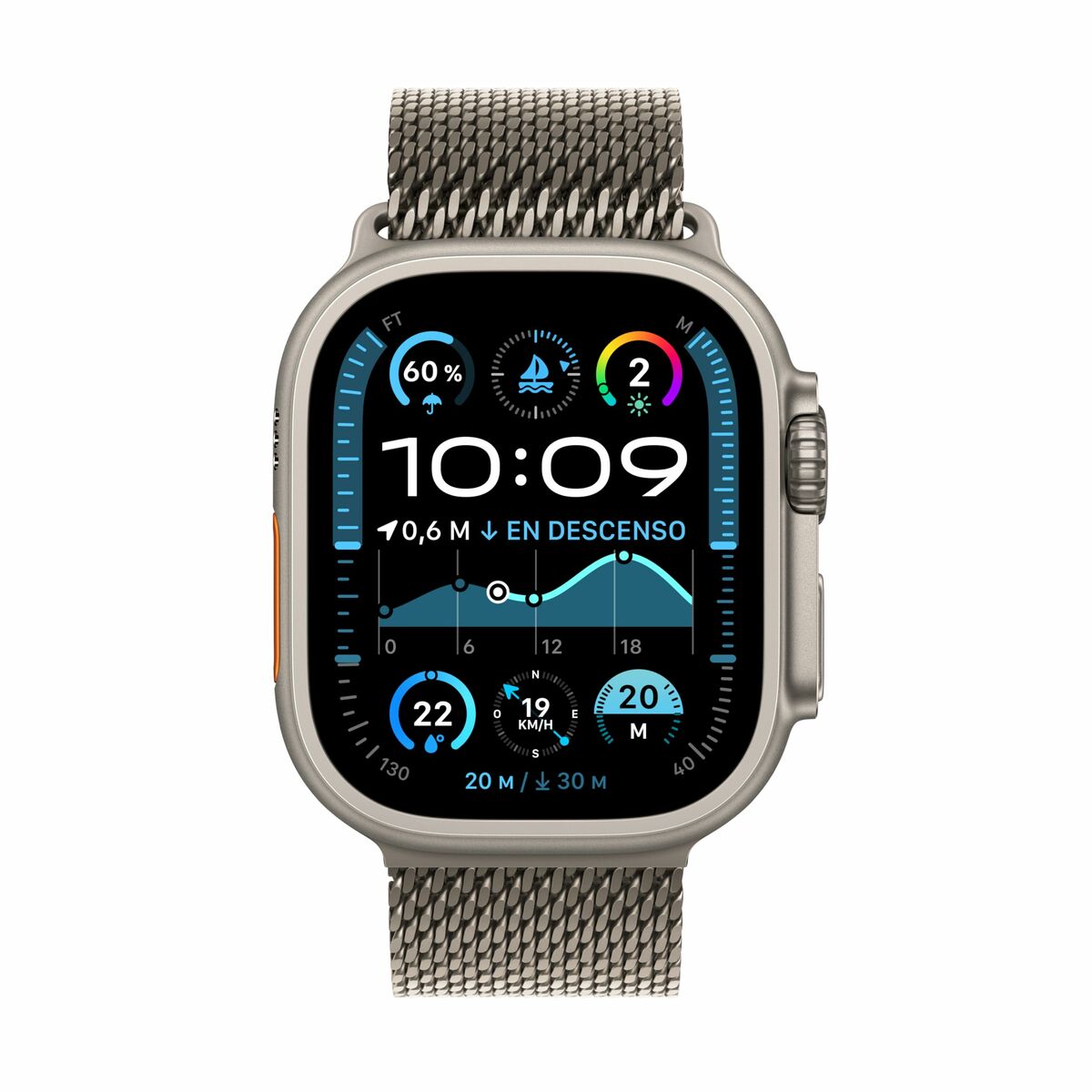 Men's Watch Apple MX5R3TY/A Titanium 49 mm