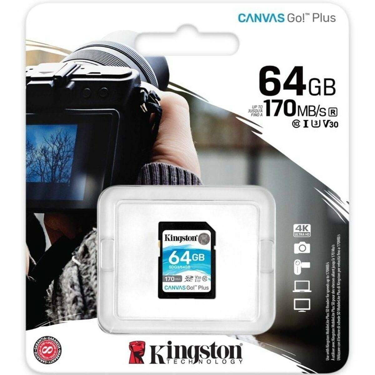 SDXC Memory Card Kingston Canvas Go! Plus 64 GB